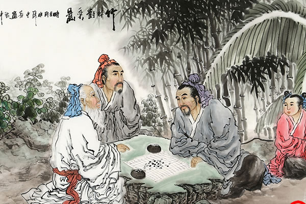 河南美协 刘中芬四尺人物画作品《竹